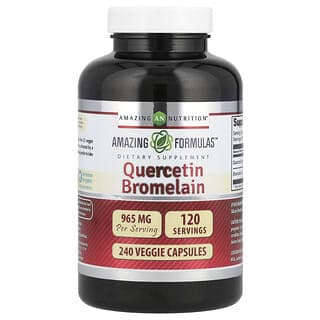 Amazing Nutrition, 五羥黃酮菠蘿蛋白酶，240 粒素食膠囊