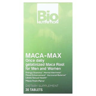 Bio Nutrition, 男女適用 Maca-Max，1000 毫克，30 片