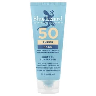Blue Lizard Australian Sunscreen, 面部礦物質抗曬霜，SPF 50，1.7 液量盎司（50 毫升）