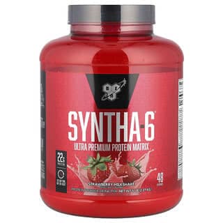 BSN, Syntha-6，超優質蛋白質基質，草莓奶昔，5 磅（2.27 kg）