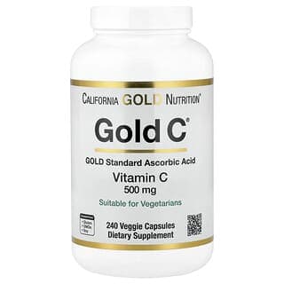 California Gold Nutrition, Gold C®，USP 級維生素 C，500 毫克，240 粒素食膠囊