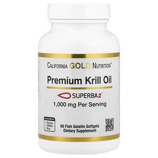 California Gold Nutrition, 含 Superba2™ 的優質磷蝦油，1,000 毫克，60 粒軟凝膠