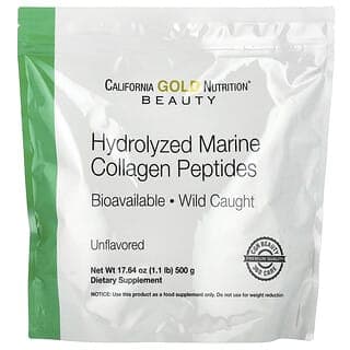 California Gold Nutrition, 水解海洋膠原蛋白肽，原味，1.1 磅（500 克）