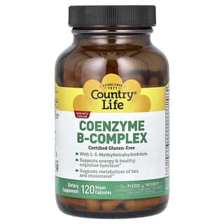 Country Life, 輔酶複合維生素 B 全素膠囊，120 粒全素膠囊