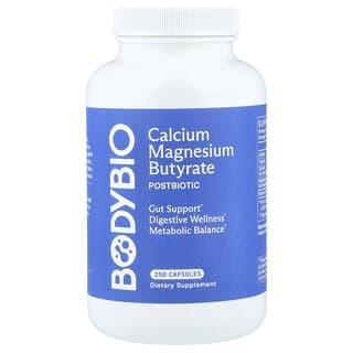 BodyBio, 丁酸鈣鎂，250 粒膠囊