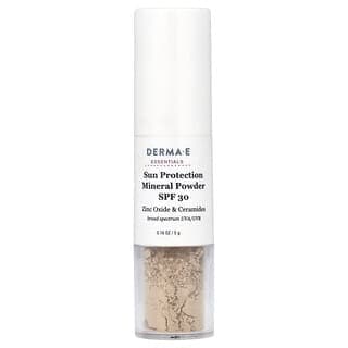 DERMA E, 必需，抗曬礦物質粉，SPF 30，0.16 盎司（5 克）