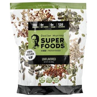 Dr. Murray's, SuperFood，3 種子蛋白質粉，南瓜籽 + 亞麻籽 + 葵花籽，原味，2 磅（908 克）