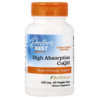Doctor's Best, 高吸收輔酶 Q10,含 BioPerine®,60 粒素食膠囊