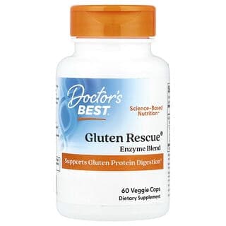 Doctor's Best, Gluten Rescue® 酶混合物,60 粒素食膠囊