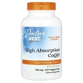 Doctor's Best, 高吸收輔酶 Q10,含 BioPerine,100 毫克,360 粒素食膠囊