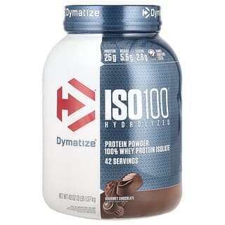 Dymatize, ISO100® Hydrolyzed，全分離乳清蛋白，美味巧克力，3 磅（1.37 千克）
