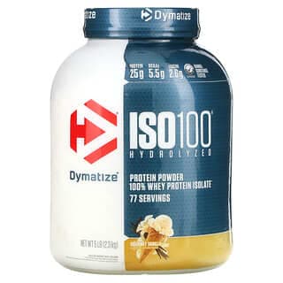 Dymatize, ISO100水解，全乳清分離蛋白，美味香草，5磅（2.3公斤）