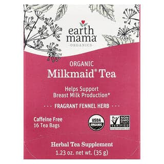 Earth Mama, Organics，有機催奶®茶，芬芳茴香草本，無咖啡萃取，16 茶包，1.23 盎司（35 克）