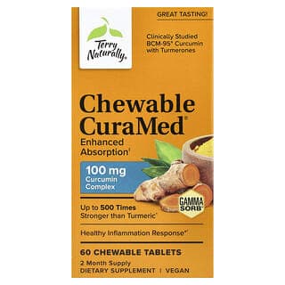 Terry Naturally, CuraMed，高吸收薑黃素，100 毫克，60 片咀嚼片