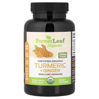 Forest Leaf, 高階薑黃姜 + Bioperine，2265 毫克，120 粒素食膠囊（每粒 755 毫克）
