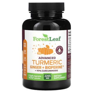 Forest Leaf, 高階薑黃姜 + Bioperine，2265 毫克，120 粒素食膠囊（每粒 755 毫克）