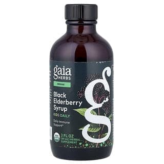 Gaia Herbs, 兒童黑接骨木糖漿，3 液量盎司（89 毫升）