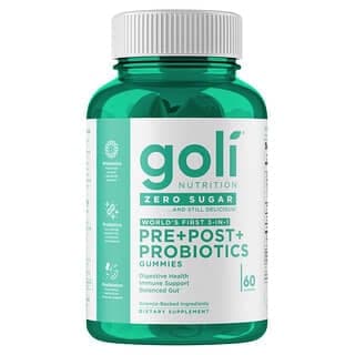 Goli Nutrition, 益生元 + 益生素 + 益生菌軟糖，無糖，60 粒