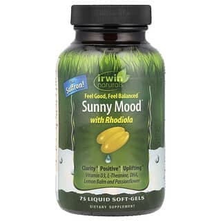 Irwin Naturals, Sunny Mood with Rhodiola，75 粒液體軟凝膠