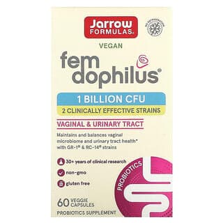 Jarrow Formulas, 全素 Fem Dophilus®，10 億 CFU，60 粒素食膠囊