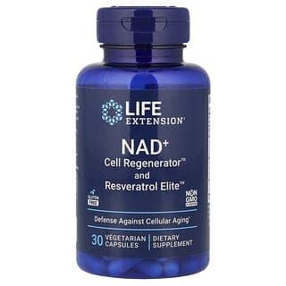 Life Extension, NAD+ Cell Regenerator™ and Resveratrol Elite™，30 粒素食膠囊
