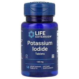 Life Extension, 碘化鉀，130 毫克，14 片素食片