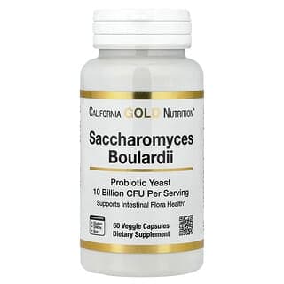 California Gold Nutrition, 布拉酵母菌，益生菌酵母，100 億個菌落形成單位，60 粒素食膠囊