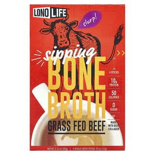 Lonolife, Sipping 骨湯，草飼牛肉，4 條，每條 0.53 盎司（15 克）