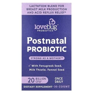 LoveBug Probiotics, 產後益生菌，200 億 CFU，30 粒膠囊