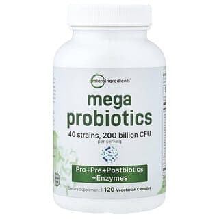 Micro Ingredients, Mega Probiotics，120 粒素食膠囊