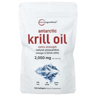 Micro Ingredients, 南極磷蝦油，120 粒軟膠囊（每粒軟膠囊 1,000 毫克）