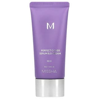 Missha, Perfect Cover 精華 BB 霜，21 號淺米色，1.18 液量盎司（35 毫升）