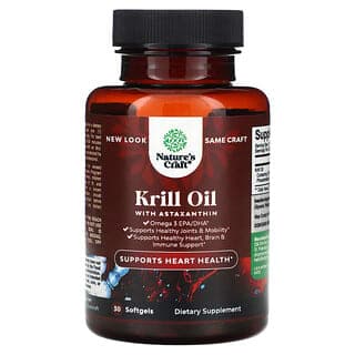 Nature's Craft, 含蝦青素的磷蝦油，30 粒軟膠囊