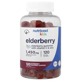 Nutricost, 兒童接骨木果軟糖，4 歲以上，120 粒