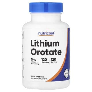 Nutricost, 乳清酸鋰，5 毫克，120 粒膠囊