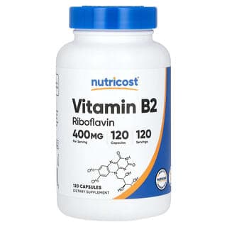 Nutricost, 維生素 B2，400 毫克，120 粒膠囊