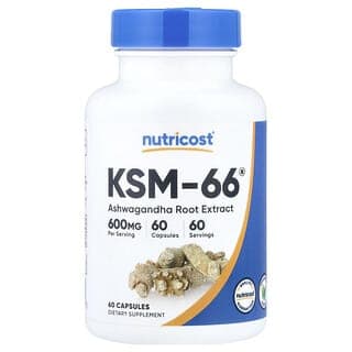 Nutricost, KSM-66 南非醉茄根提取物，600 毫克，60 粒膠囊