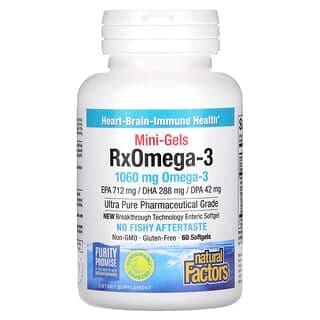 Natural Factors, RxOmega-3 Mini-Gels，60 粒軟膠囊（每軟膠囊 530 毫克）