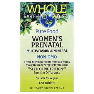 Natural Factors, Whole Earth & Sea®，產前多維生素礦物質營養片，120 片