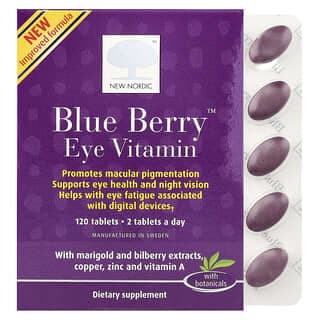 New Nordic, Blue Berry™，眼部維生素，120 片