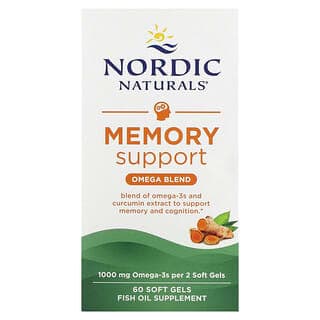 Nordic Naturals, 記憶支援，Omega 混合物，1,000 毫克，60 粒軟膠囊（每粒軟膠囊 500 毫克）