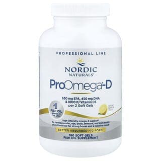 Nordic Naturals, ProOmega®-D，美味檸檬味，180 粒軟膠囊