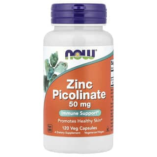 NOW Foods, Zinc Picolinate，50毫克，120粒素食膠囊