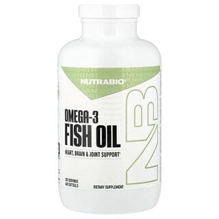 NutraBio, Omega-3 魚油，400 粒軟膠囊（每粒軟膠囊 1,000 毫克）