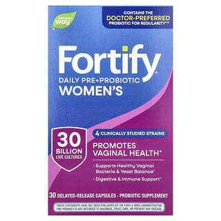 Nature's Way, Fortify,女性益生菌 + 益生元,日常護理,300 億,30 粒緩釋膠囊