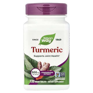 Nature's Way, 姜黃，500 毫克，120 片全素片