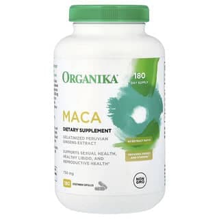 Organika, MACA，750 毫克，180 粒素食膠囊
