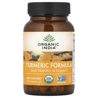 Organic India, 薑黃配方,關節活動度和支撐力,90 粒素食膠囊