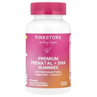 Pink Stork, 優質產前 + DHA 軟糖，混合水果味，60 粒軟糖