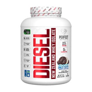 PERFECT Sports, Diesel，紐西蘭分離乳清蛋白，曲奇奶油，5 磅（2.27 千克）